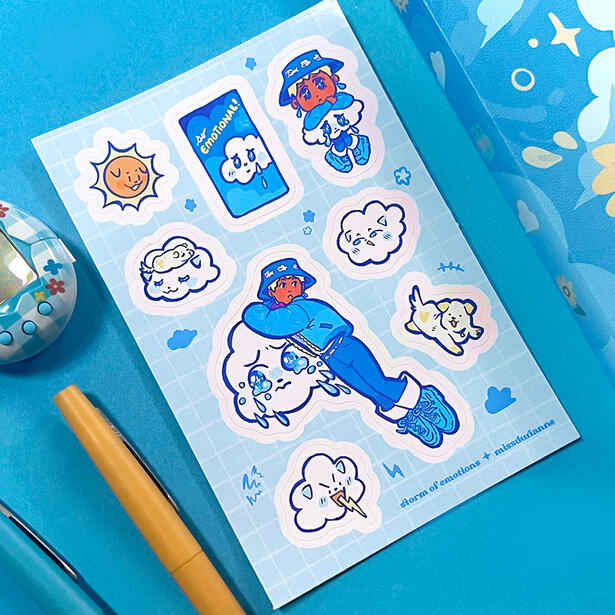 Cloud Dog Stickers