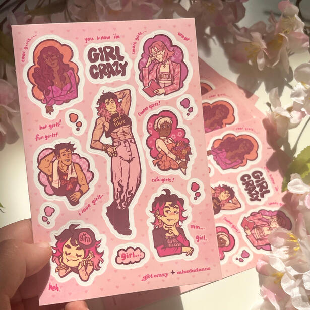Girl Crazy Sticker Sheet